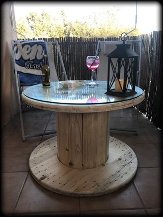 MESAS BOBINAS CARRETE MADERA CABLE CHILLPALET