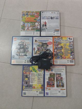 Lote cámara eyetoy y 9 juegos ps2