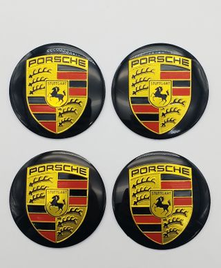 Chapas de Centro de rueda PORSCHE 60mm NEGRO