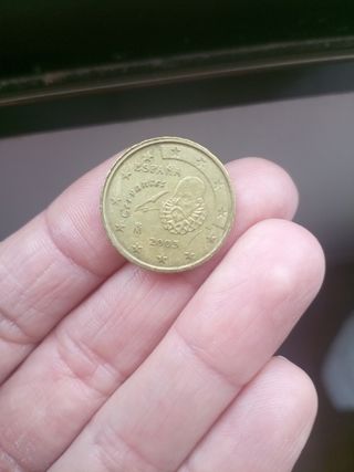 Moneda 10 céntimos con fallo