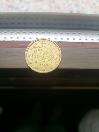 Moneda 10 céntimos con fallo