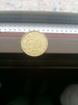 Moneda 10 céntimos con fallo