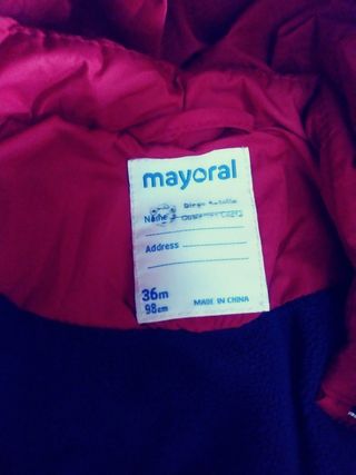 CAZADORA MAYORAL NIÑO 3 AÑOS