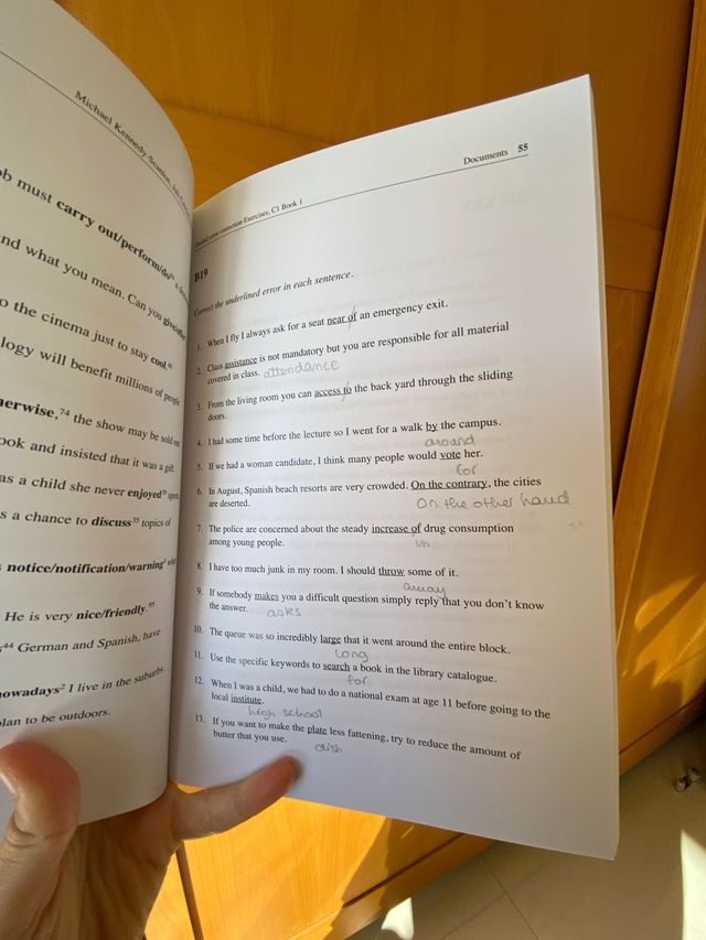 Guided error correction: Exercises 