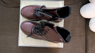 Botas con plataforma militar NYC Talla 37 Burdeos