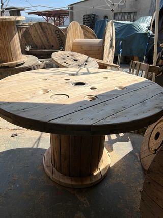 MESAS BOBINAS CARRETE MADERA CABLE CHILLPALET