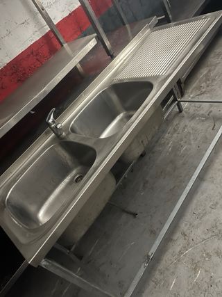 Fregadero de acero de 1.70x60x85