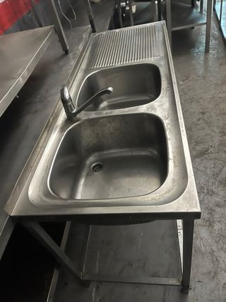 Fregadero de acero de 1.70x60x85