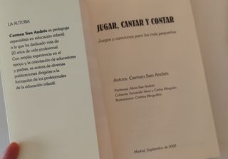 Libro Jugar, cantar y contar