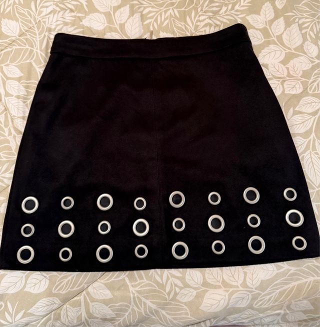 Falda antelina negra 36