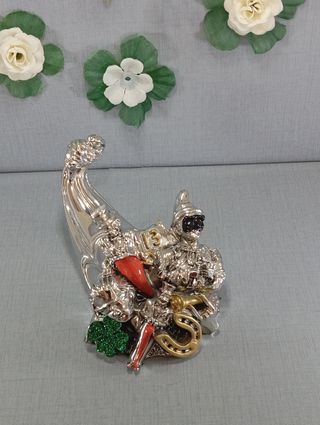 Porta fortuna in resina e argento