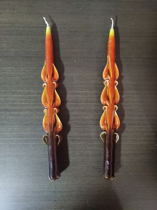 Juego de velas de artesanía