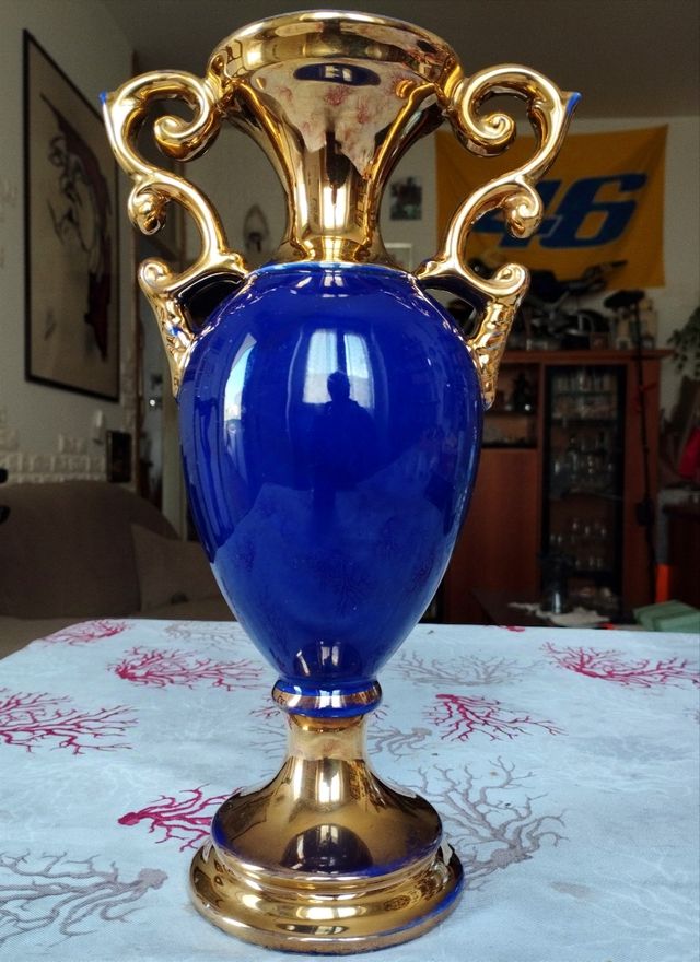 Coppa ceramica C.A.L. blu oro 346.