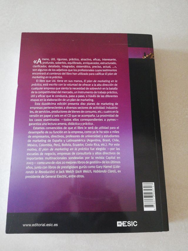El plan de marketing en la práctica. ESIC.