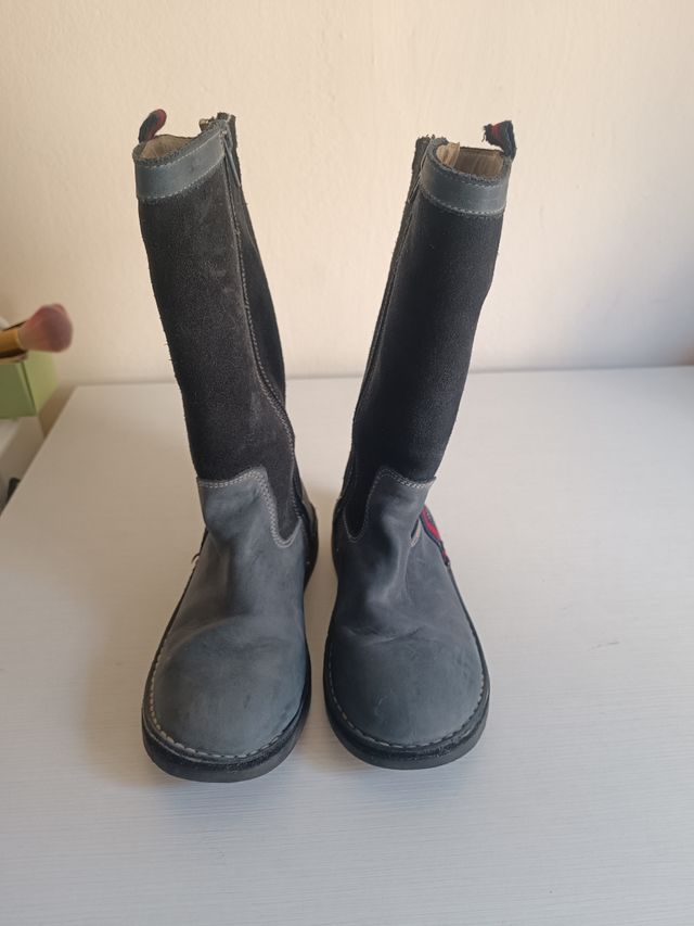 Botas piel caña alta