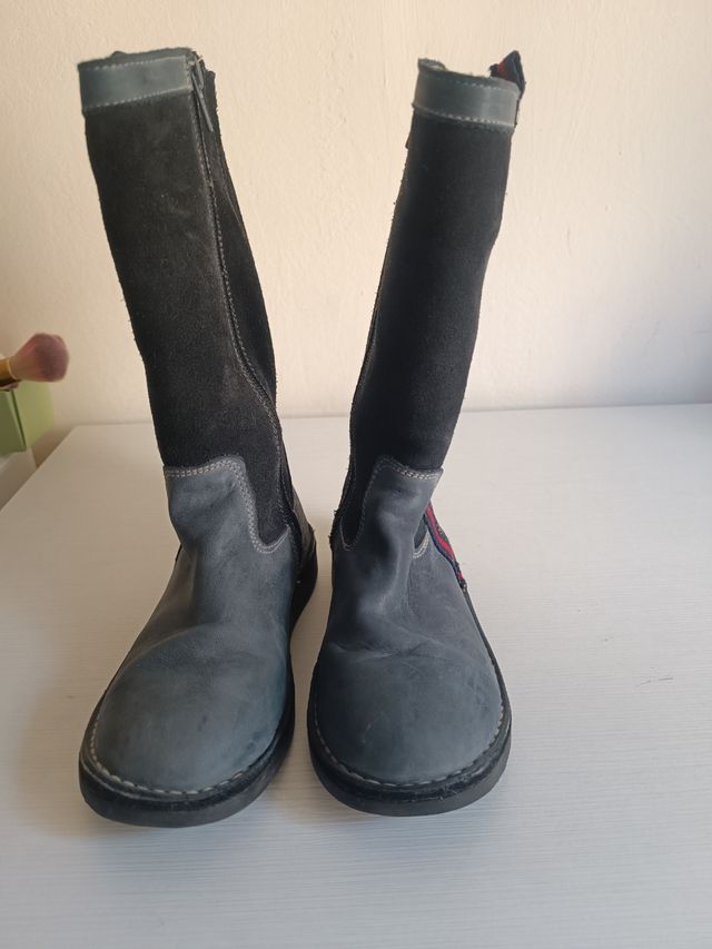 Botas piel caña alta