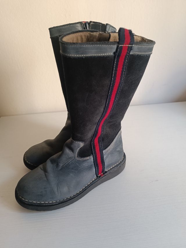 Botas piel caña alta