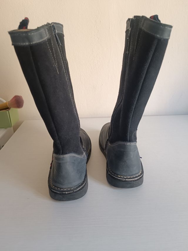 Botas piel caña alta