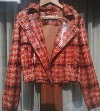 Cazadora piel brillo MD Woman