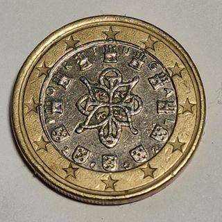 Moneda 1 Euro Portugal Año 2002 - Error Acuñación