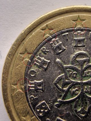 Moneda 1 Euro Portugal Año 2002 - Error Acuñación