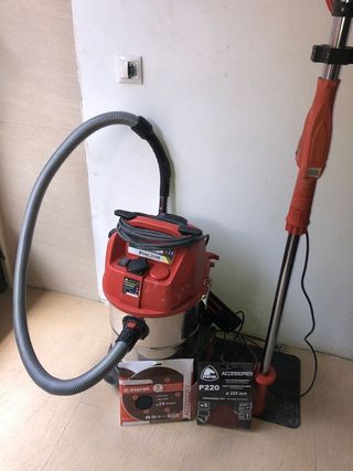 Lijadora detechos y aspirador indutrial + 30 lijas