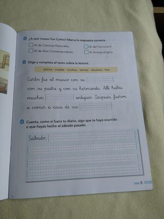 Lengua 1. Cuaderno 3. Cuadrícula.
