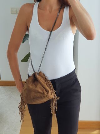Bolso ante flecos