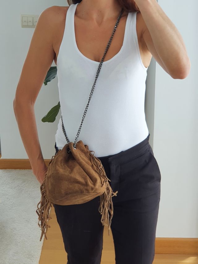 Bolso ante flecos