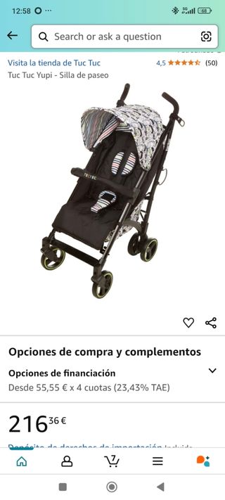 Carro bebé.Silla de paseo TUC TUC YUPI