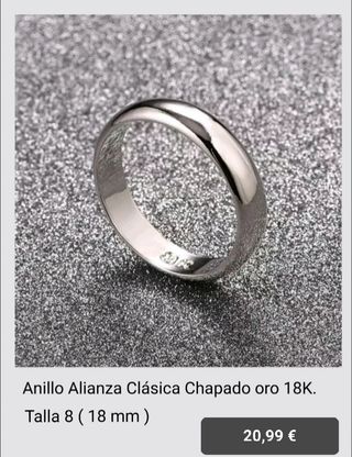 Anillo alianza clásica.