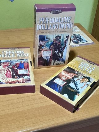 LOTTO DI 3 VHS FILM WESTERN SERGIO LEONE
