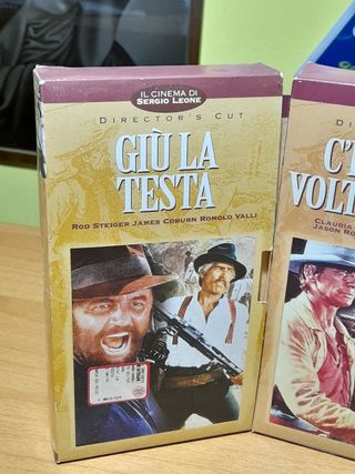 LOTTO DI 3 VHS FILM WESTERN SERGIO LEONE