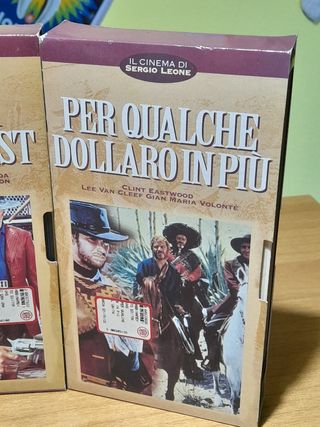 LOTTO DI 3 VHS FILM WESTERN SERGIO LEONE