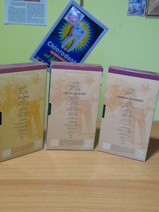 LOTTO DI 3 VHS FILM WESTERN SERGIO LEONE