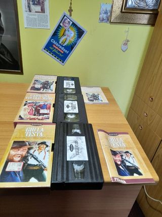 LOTTO DI 3 VHS FILM WESTERN SERGIO LEONE
