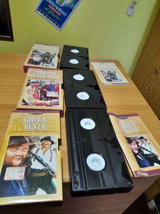 LOTTO DI 3 VHS FILM WESTERN SERGIO LEONE