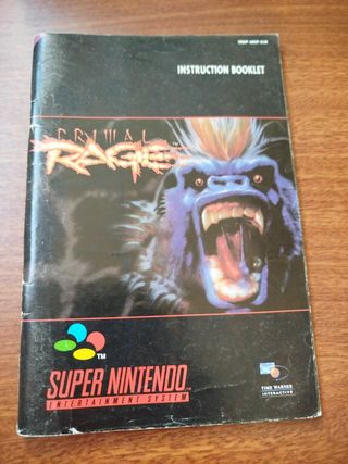 Manual juego Primal Rage Super Nintendo 