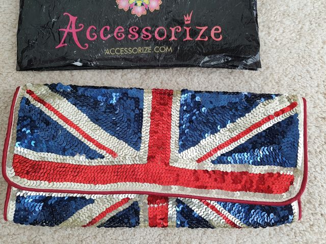Bolso lentejuelas bandera UK