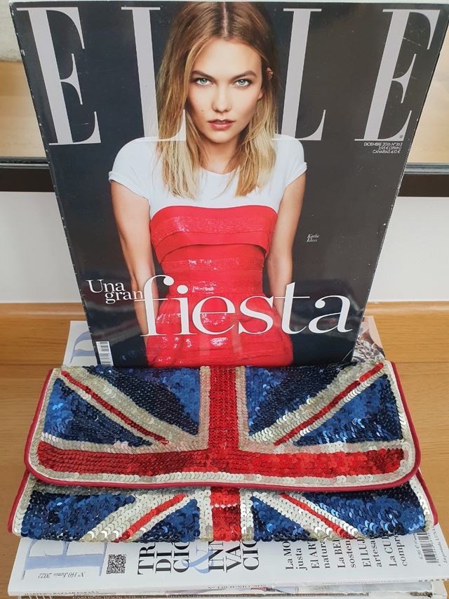 Bolso lentejuelas bandera UK