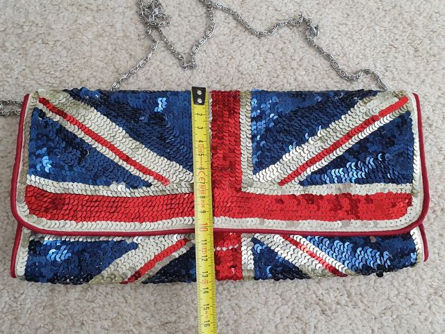 Bolso lentejuelas bandera UK