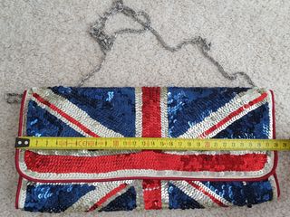 Bolso lentejuelas bandera UK