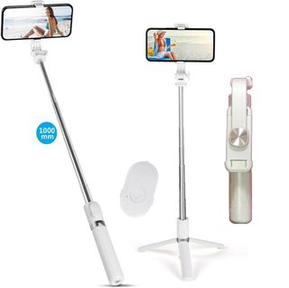 Palo Selfie Trípode  19-100 cm,con Mando Bluetooth