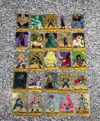 Set 25 lamincards dragon ball Z serie platino