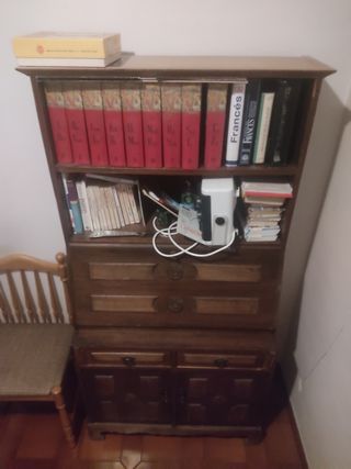 Mueble libreria aparador madera antiguo