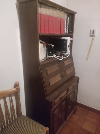 Mueble libreria aparador madera antiguo