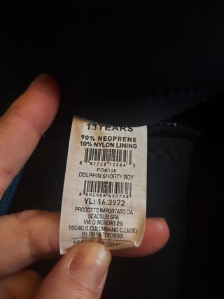 Neopreno niño Seac 13 años