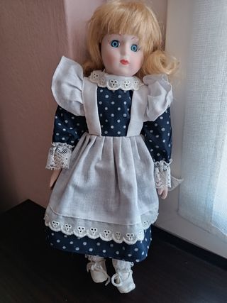Rara bambola di porcellana vintage 30cm