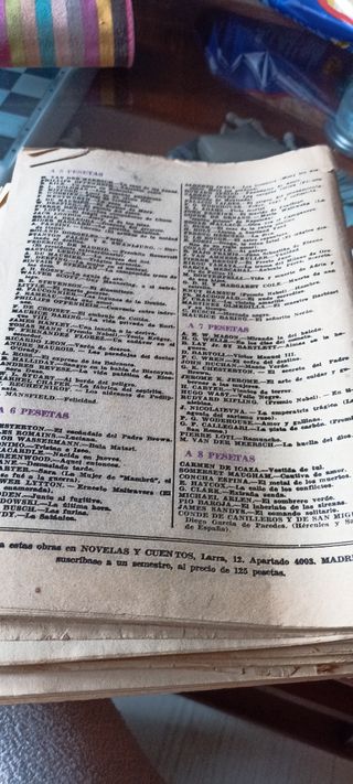 Novelas editadas años 50