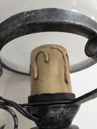 APPLIQUE FERRO BATTUTO E CERAMICA DA PARETE